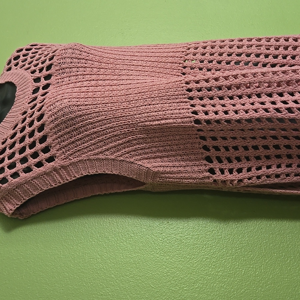 Vintage Pink Knit Sleeveless Tunic